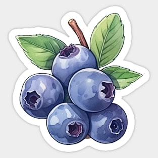 Blueberry Art Sticker